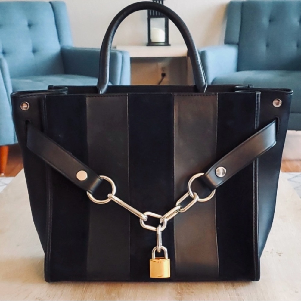 Alexander Wang Large Attica Crossbody Bag, Leather Suede Front Chain Lock $895 - Picture 11 of 11